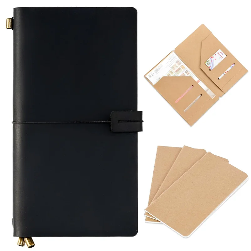 

Обложка из натуральной кожи OX Knight для блокнота Travelers Notebook стандартного размера, ручной работы, винтажный дневник из воловьей кожи, ежедневник, скетчбук, планировщик