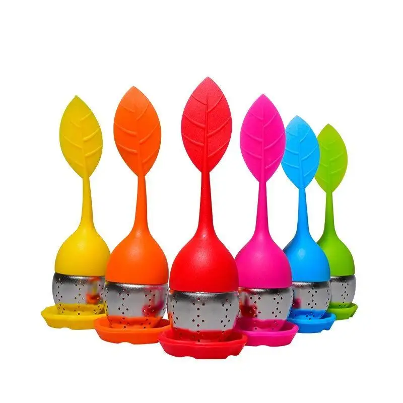 Tea Strainers Tea Infusers Teaware High Temperature Resistance Silicone Filters Scented Tea Tools Cute Leaf Teaware