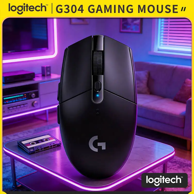 

Беспроводная мышь Logitech G304 с сенсором HERO 12000 DPI, LIGHTSPEED, 1 мс, 9 месяцев автономной работы, стабильное соединение