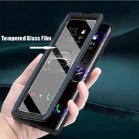 Funda For ZTE Axon 41 Ultra 5G View Windows Tempered Glass Film Leather Case For Axon 40 Ultra 30 Pro Capa Flip Book Stand Cover