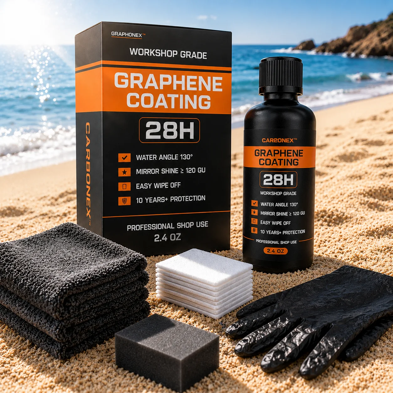2026 Graphene Ceramic Coating with Self Healing and UV Track Technology Car Detailing Professionals 10+ Years of Protection
