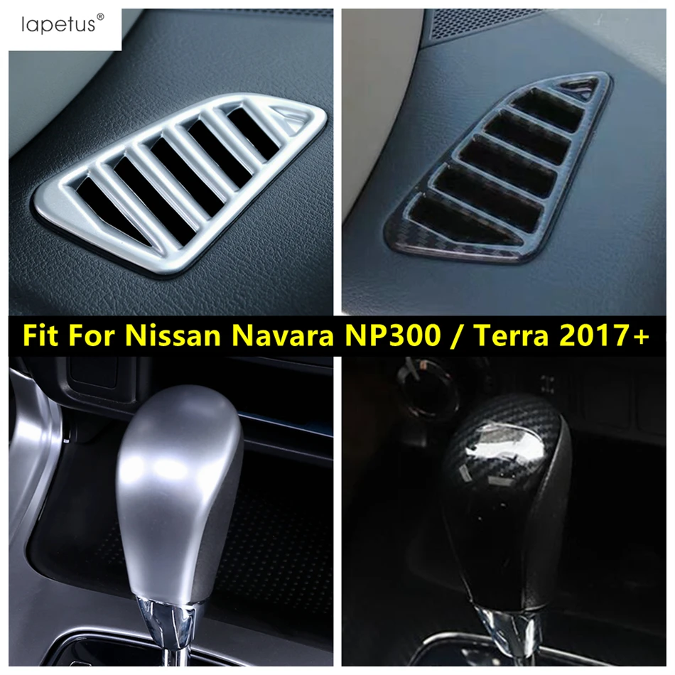 

Dashboard Air AC Outlet Vent / Gear Shift Head Cover Trim For Nissan Navara NP300 / Terra 2017 - 2021 ABS Accessories Interior