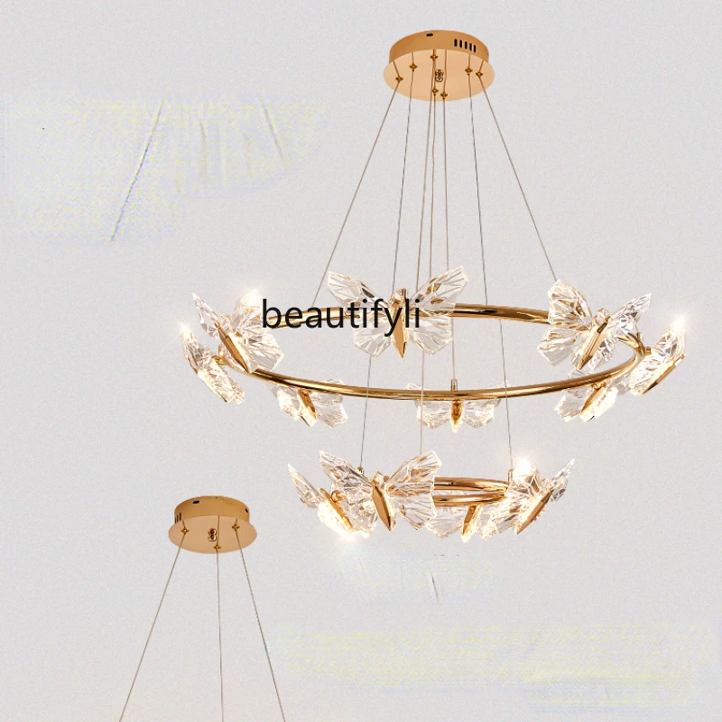 CXH Light Luxury Master Bedroom Simple Modern Restaurant Designer Creative Butterfly Lamps