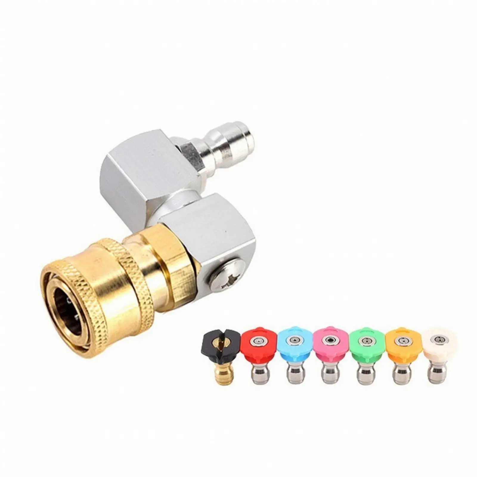 Heavy Duty Rotary Coupler with Rotating Joint and Multi Spray Nozzles for Car Wash Garden Hose