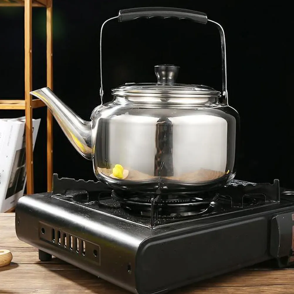 

1pc Stainless Steel Water Large Capacity Flat Bottom Boiling Kettle For Induction Cooker Gas Stove Whistling Tea Pot Kitchen
