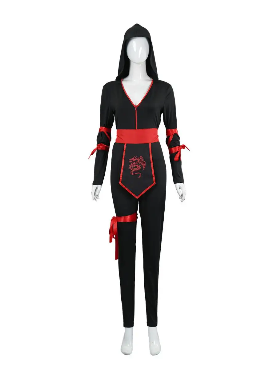 

New loween Adult Women's Ninja Cosplay Performance Costume Bla orm Stage Performance Clothes Traditional Chinese Eth...