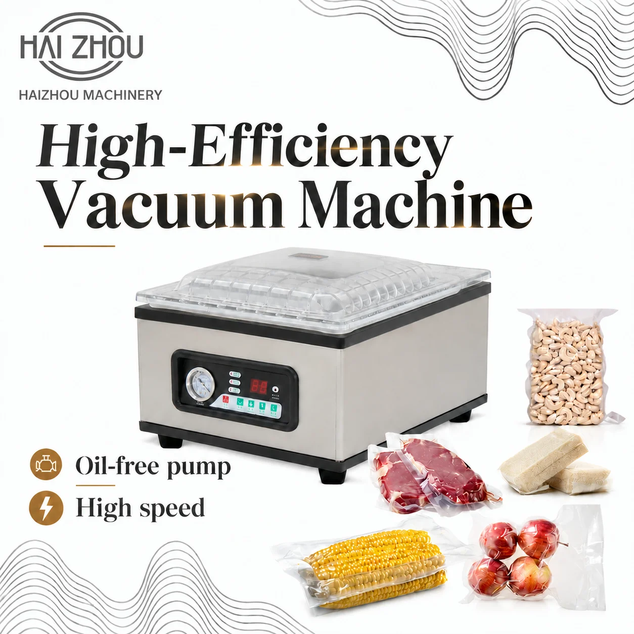 Food Vacuum Sealer Machine - Macchina per il Sottovuoto Commerciale HAIZHOU,