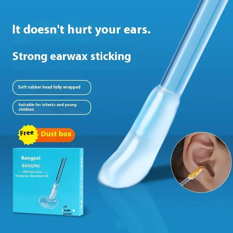 

24 Pcs Small/Large Sticky Ear Digger Ear Digging Tool Ear Wax Cleaning Special Not Hurt Ear Digging Spoon Ear Digging Swabs