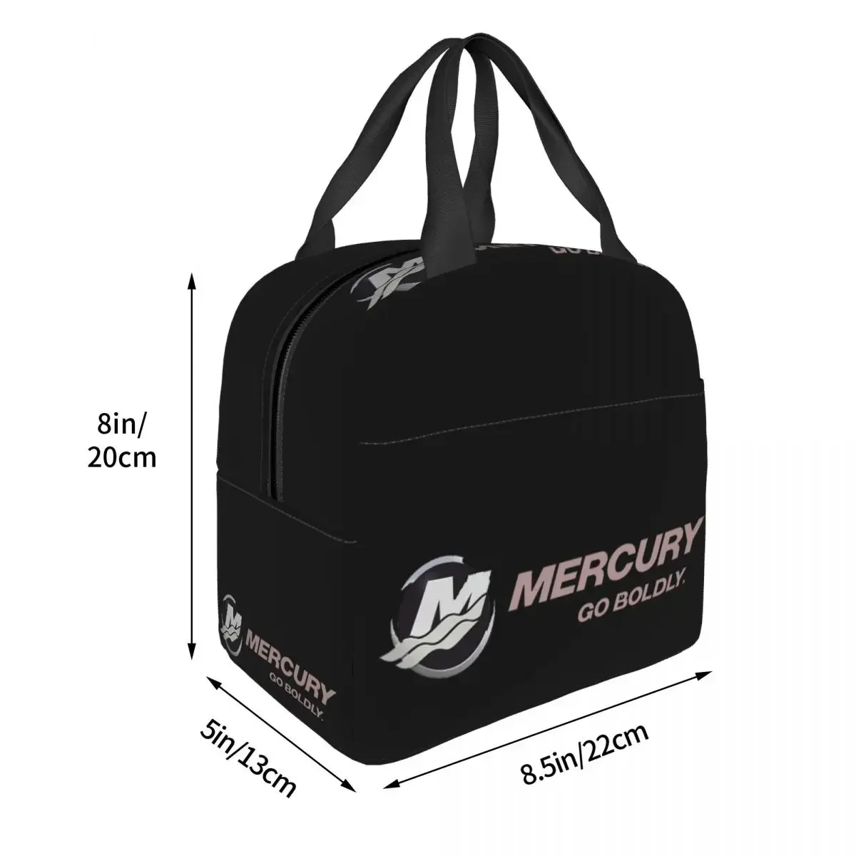 Mercury Go Boldly Boat Insulated Lunch Bags Waterproof Picnic Bag Thermal Cooler Lunch Box Lunch Tote for Woman Work Kids School