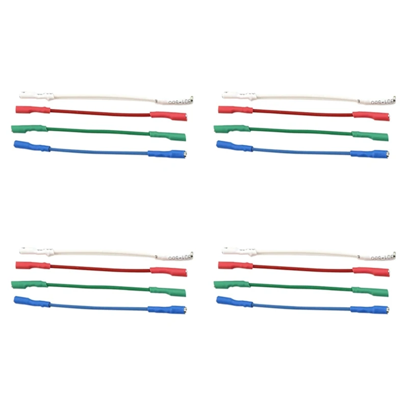 

Turntable Phonograph Lead Headshell Stereo Cartridge Record Player Headshell Wires 16Pcs For Record Player Replacement