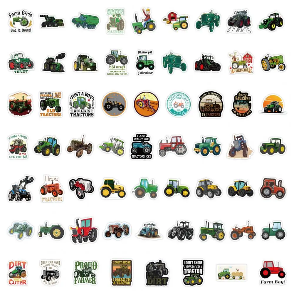 Diy Projects with Vinyl Stickers Farm Tractor Graffiti Stickers 60 Rich Patterns for Diy Laptop for Luggage for Gifts