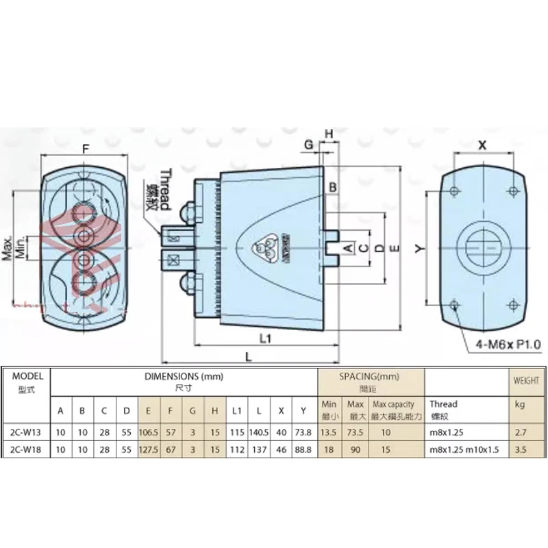 

2C-W18/2C-W13 Long grid Multi Axis Drilling Machine / Hinge Drill / Drill package ATT Woodworking row drill hole