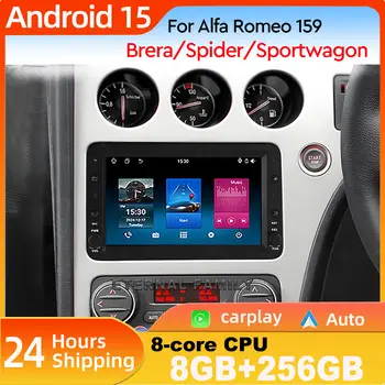 適用於阿爾法羅密歐 159 Brera Spire 2006 Sportwagon 的 7 吋安卓 15 車用收音機,支援自動導航、立體聲、CarPlay、多媒體視訊、4G 和 WiFi。 10 最佳銷售 阿爾法羅密歐 159 導航 - №6