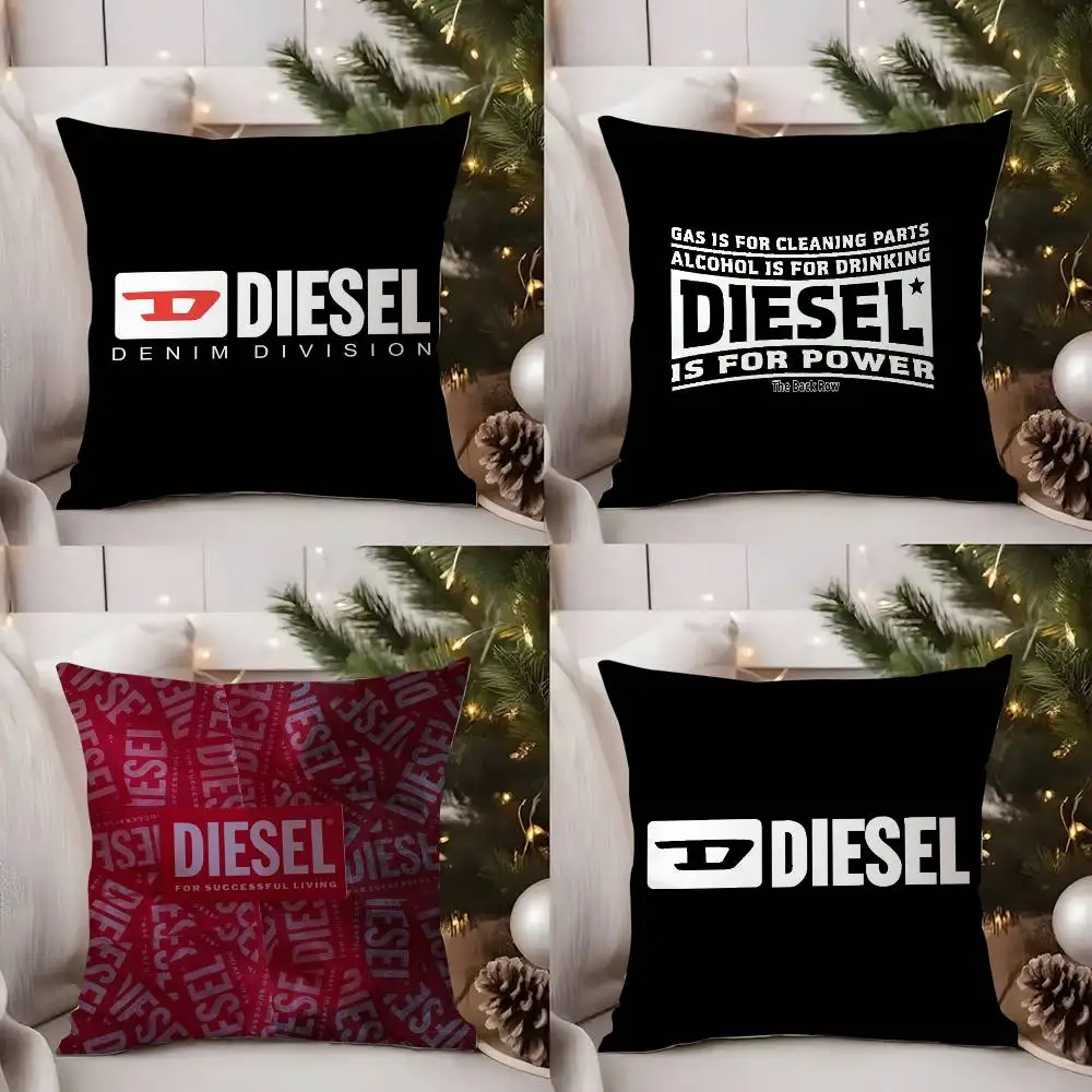 

Classic D-DieselS Pillow Case Office Sofa Dorm Chair Back Short Plush Double-sided Printing Home Cushion Cover