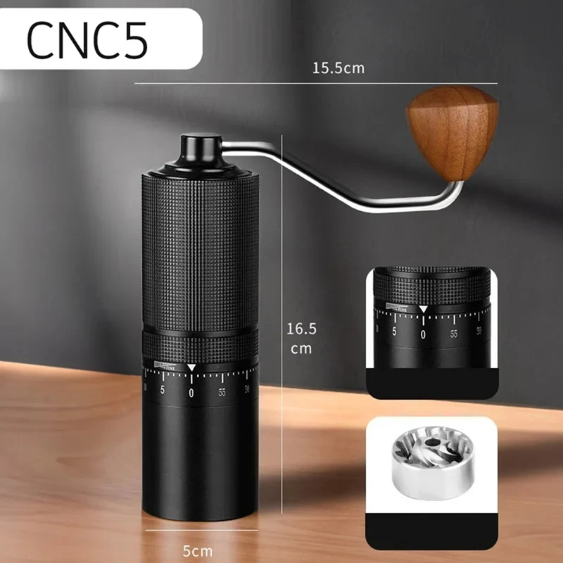 Portable Coffee Grinder Hand Manual Grinder Grind Machine Mill With Double Bearing Positioning