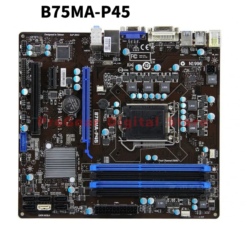 

Материнская плата MSI B75MA-P45 LGA 1155 DDR3 mATX для процессоров Intel 2-го и 3-го поколений Core i7, i5, i3, Pentium и Celeron.