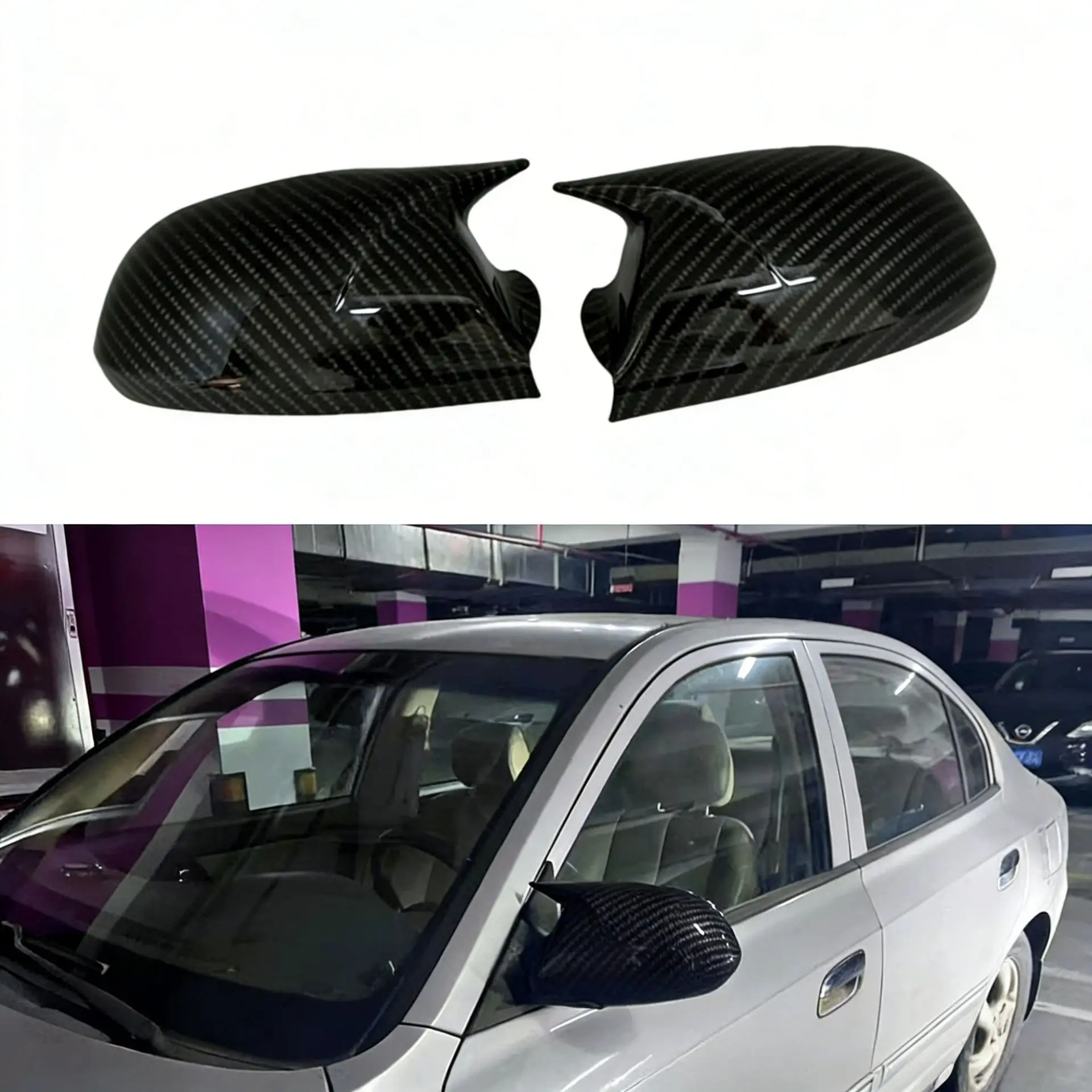 Suitable for Hyundai Elantra modified rearview mirror cover horns 2004-2009