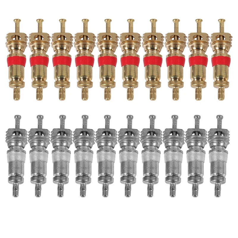 Valve Core Tool Set 40Pcs Valve Cores, 4-Way Valve Tool, Dual Single Head Valve Core Remover, Tire Repair Tool