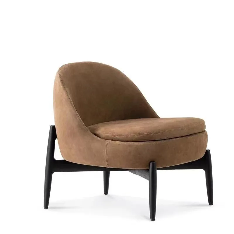 Modern Chinese solid wood living room sofa chair simple homestay apartment model room sales department reception leisure
