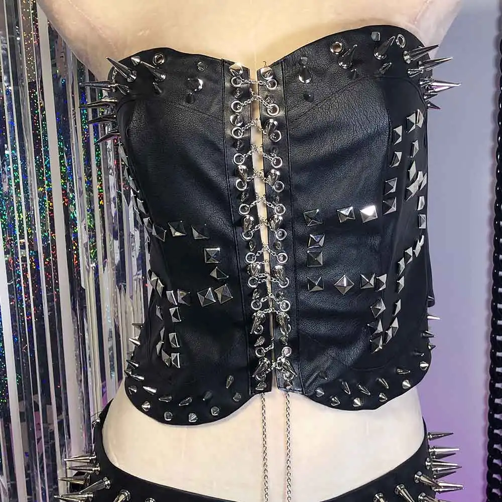 

Панк-рок Гот E-Girls 90-х Гранж Готический Танк Эко Подросток Harajuku Kawaii Эмо Хип-Хоп Модный Glitch Core Y2K Топы DIY Ручная Работа