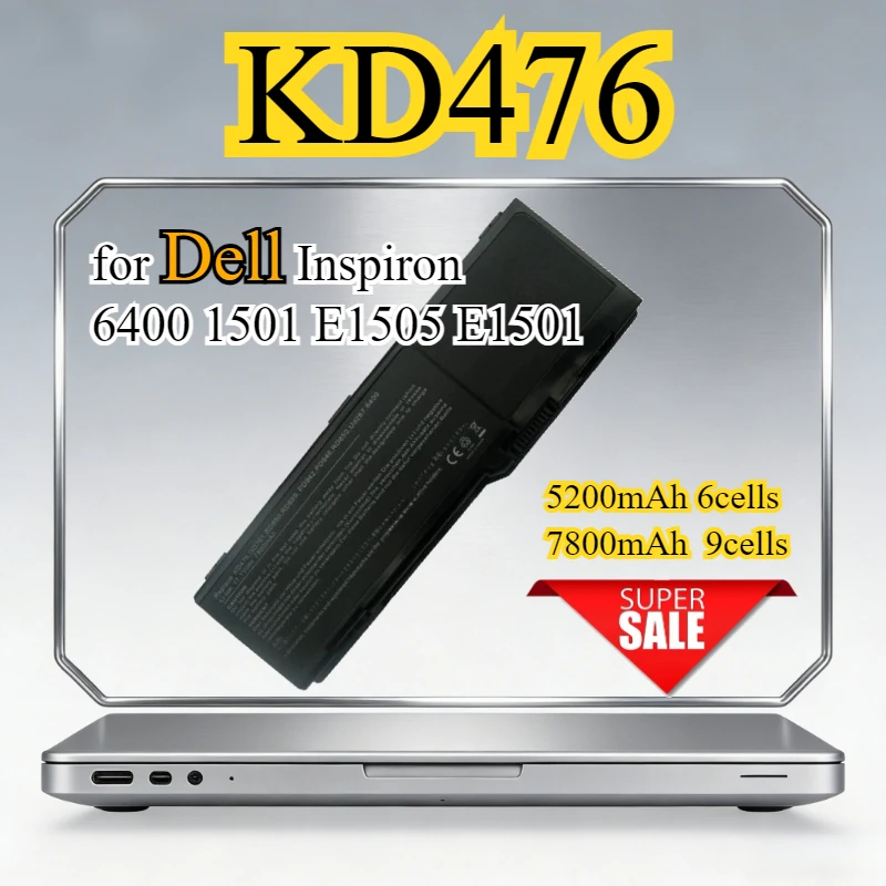 6/9Cells KD476 GD761 Laptop Battery for Dell Inspiron 6400 1501 E1505 E1501 for Latitude 131L for Vostro 1000 HK421 Bateria11.1v
