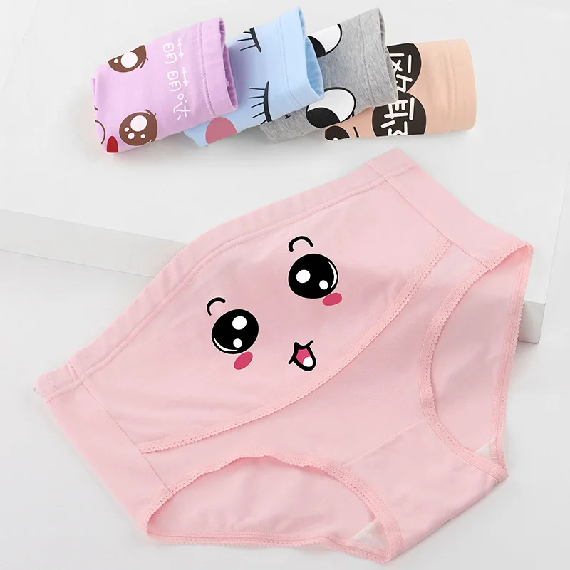 Cotton Pregnancy Panties Intimates Maternity Bandage Adjustable Belly Cartoon Solid Color Underwear Clothing For Pregnant Women