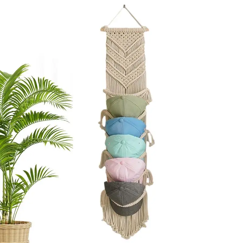 

Hat Display Holder On Wall Hand-woven Hat Display Organization Rustic Hat Stand For Living Room Bedroom Children's Room Gifts