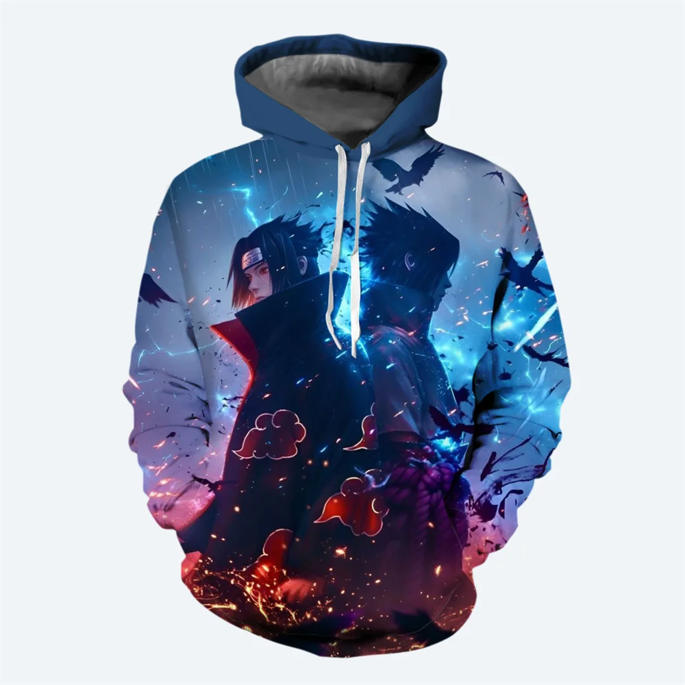 Uchiha Itachi Boys and Girls Hoodie Sasuke Men's Hoodie Fashion 3D Printing Pullover Naruto Men's Hoodie MINISO Men's Clothing