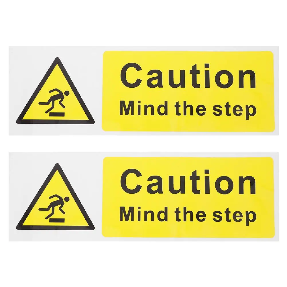 2pcs Safety Stickers Self Adhesive Floor Decal Waterproof PVC Decal Stair Traffic Sign Directional