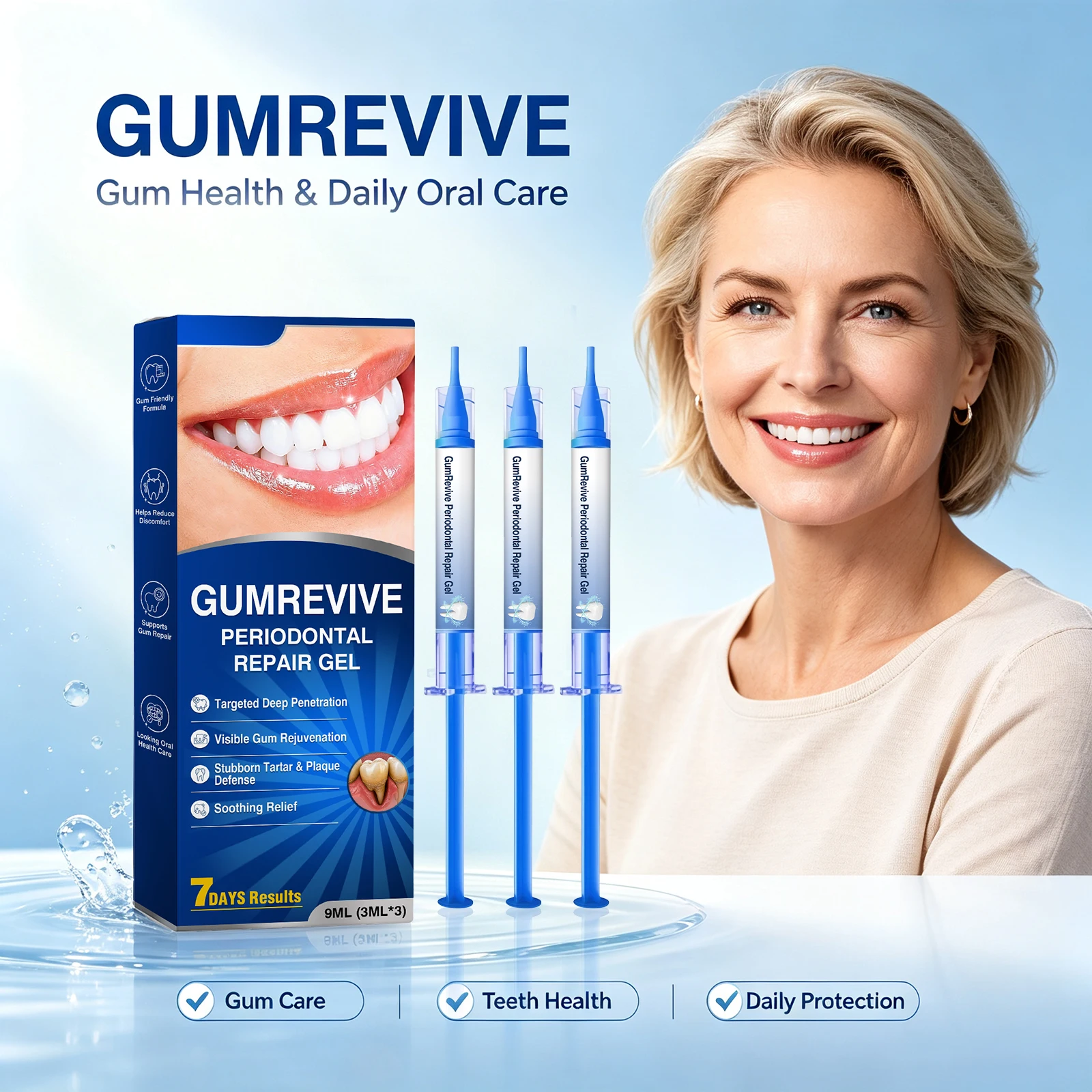 Vitamin C Gum Revive Soothing Care Gel Daily Oral Hygiene Support Gentle Formula Non Sticky Texture Portable Tube Gum Care Gel