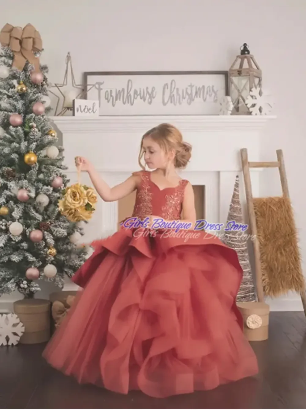 Pleat Wedding Sleeveless Floor Length Long Ball Flower Girl Dress Applique Sweep Train Formal First Communion Dress Customized