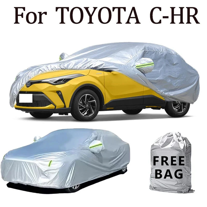 

Для TOYOTA C-HR автомобильный чехол уличные защитные чехлы снежный солнцезащитный козырек водостойкий пылезащитный внешний УФ автомобильные аксессуары