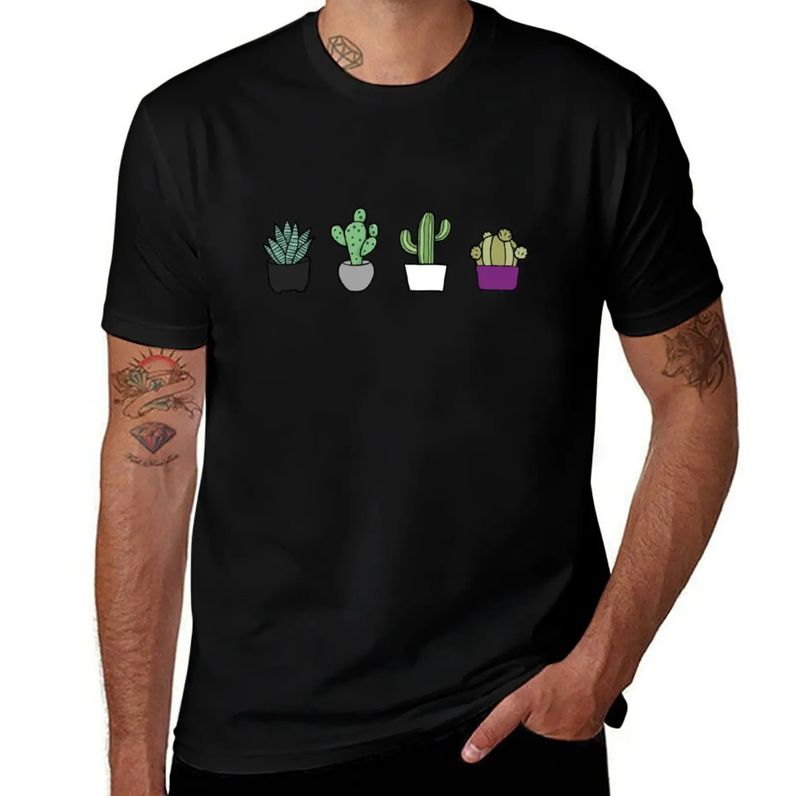 Ace Asexual Cactus Set Gift, Proud Asexual, Demisexual Greysexual Gender Identity Pride, Asexual Couple Matching Asexual T-Shirt