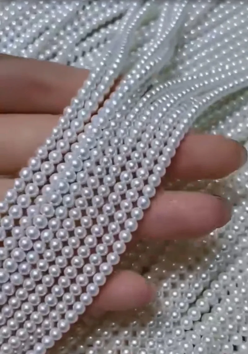 

AAA 2-9 мм натуральный пресноводный жемчуг, белый ядро, китайский жемчуг Akoya, бусины-разделители для ювелирных изделий, ожерелье, браслет, аксессуары