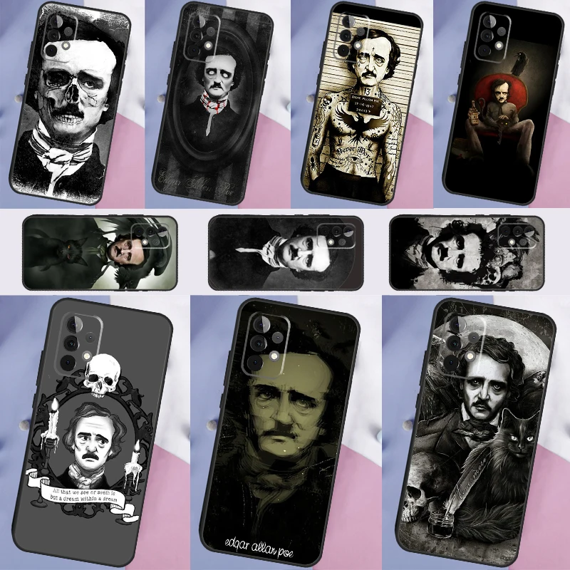 Edgar Allan Poe Phone Case For Samsung Galaxy A54 A34 A14 A13 A23 A33 A53 A73 A12 A22 A32 A52 A71 A51