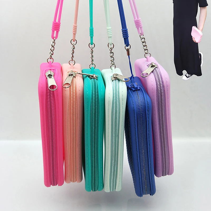 

Новинка, силиконовый прямоугольный кошелек Zero, многофункциональная вместительная косметичка, портативная водонепроницаемая сумка для цифрового хранения