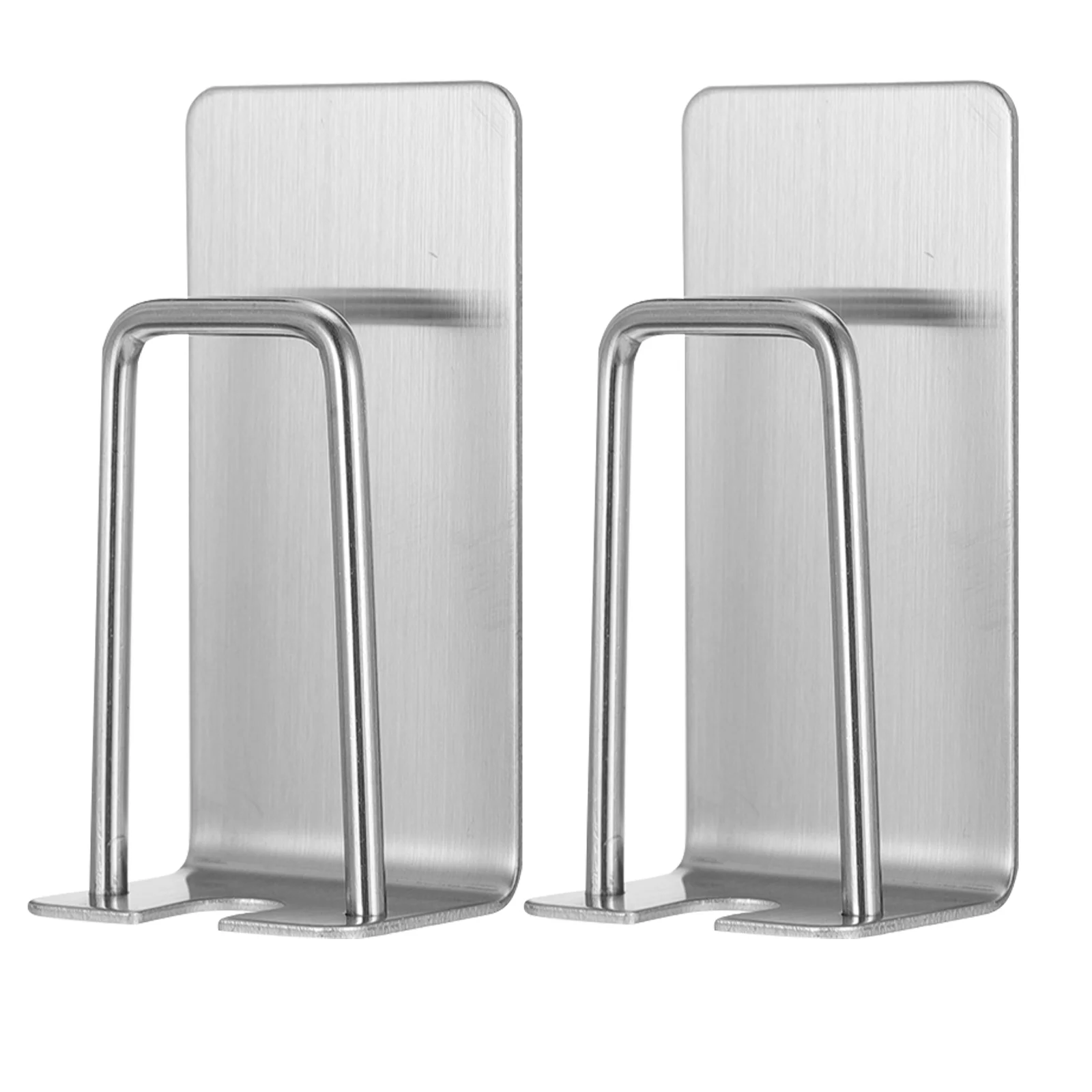 

2 Pcs Wall Mounted Cup Holder Toothbrush Shelf Toothbrushes Wall-mounted Bathroom Storage Rack Organizer 304 Stainless Steel