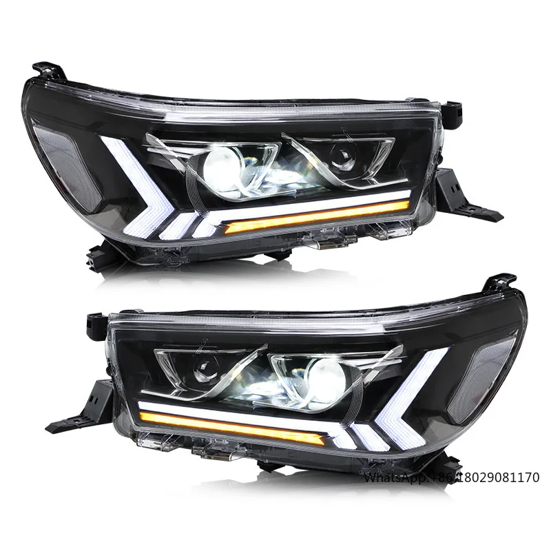 

New Front Lamp Wholesale High Quality car headlight For Toyota Hilux/Vigo 2016-2019 Plug and play Full LED head lamp