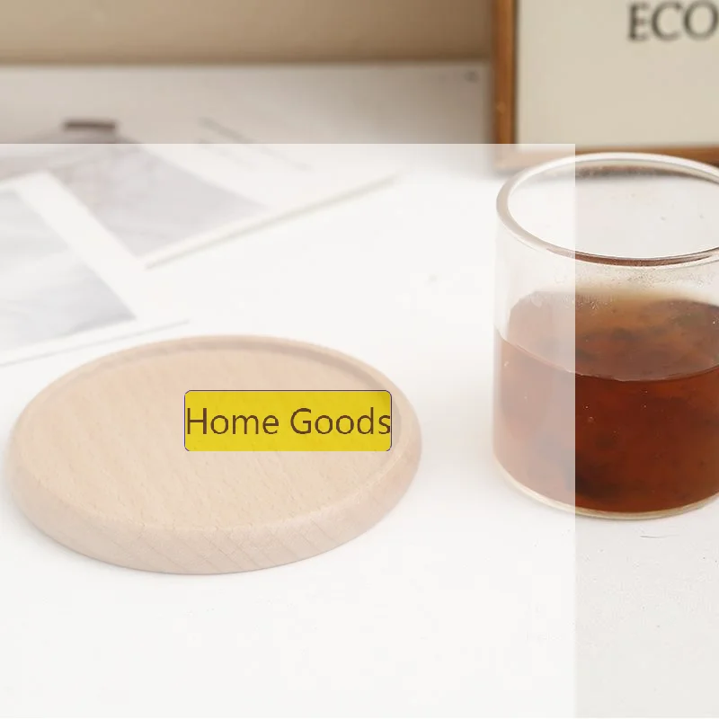 9cm Durable Blank Wood Coasters Stand Mug Tea Coffee Cup Pad Heat Resistant Drink Mat Home Tableware Round WOOD Mat Decor