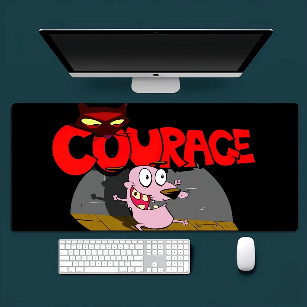 Cartoon C-Courage the C-Cowardly Dog Mousepad Office Small Large PC Computer Keyboard Mouse Game Rubber Anti-Slip Mice Mat Big