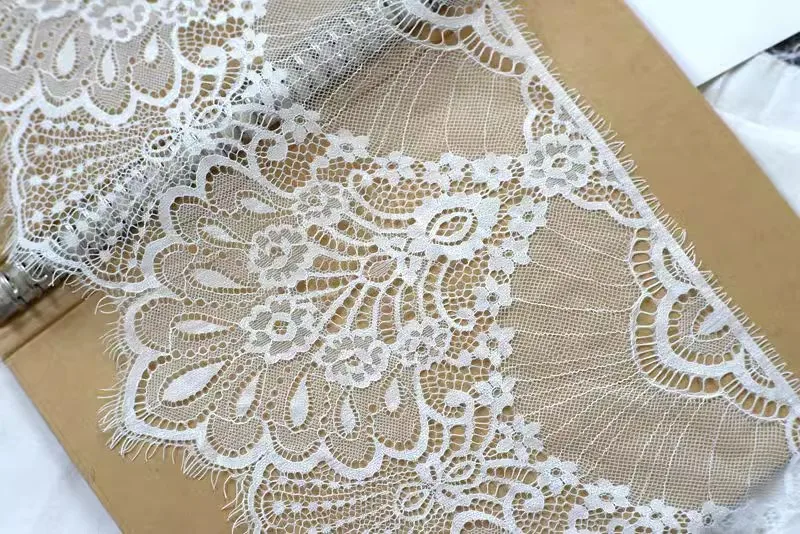 3M price Eyelash Lace Trimming French Wedding Dress Accessory Chantilly Lace Fabric Trim HandMade DIY Bra Lace Trims