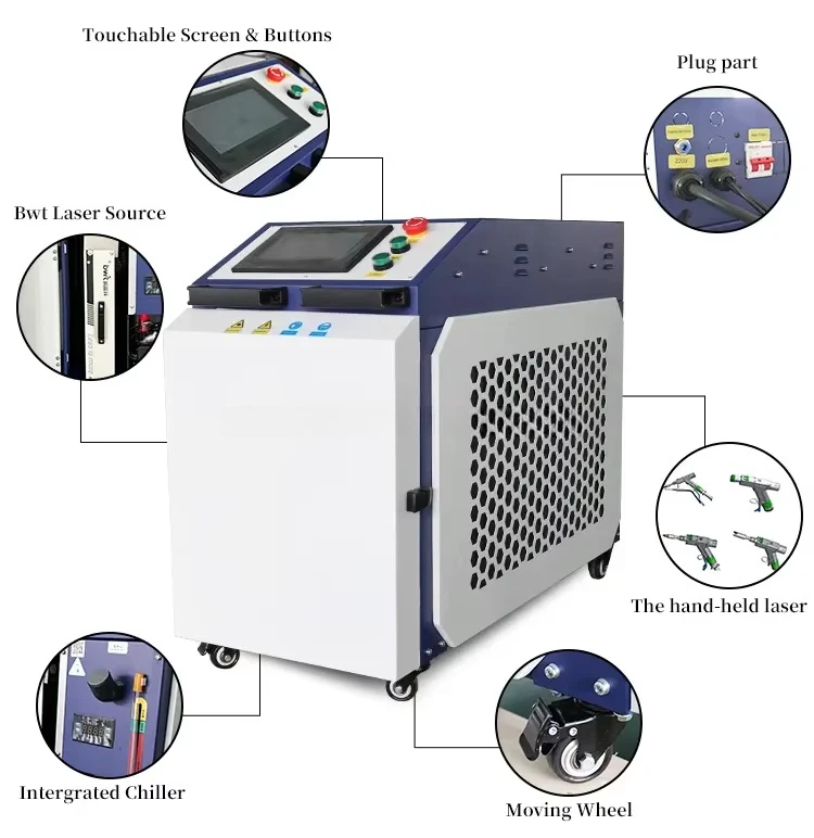 Fiber Welding Machine 4 in 1 Cnc 3000W Lazer Welder for Aluminum Metal Sheet Welding Cleaning and Cutting Machine