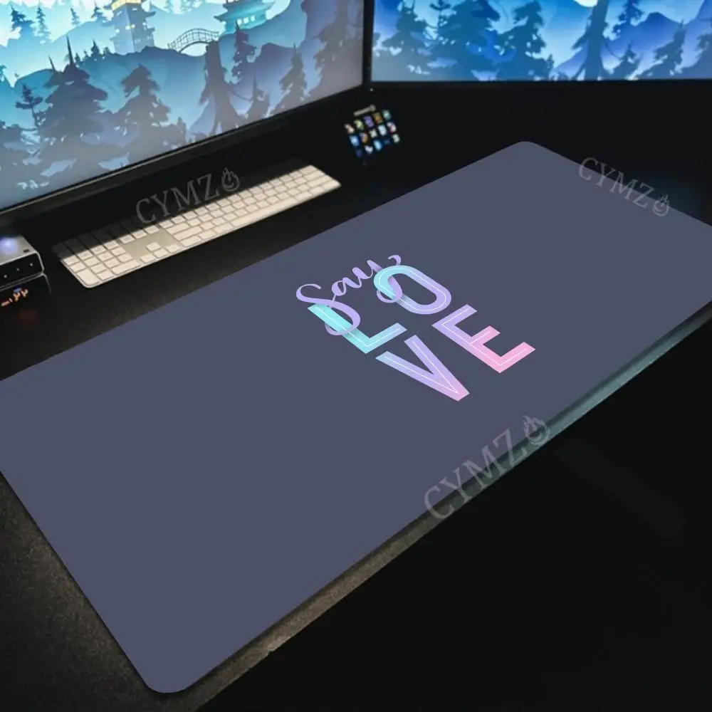 

Say LOVE Desktop Aesthetic decoration Mouse Pad Desk Mat gaming mats anti-slip Durable pc accessories keyboard mouse pads rug