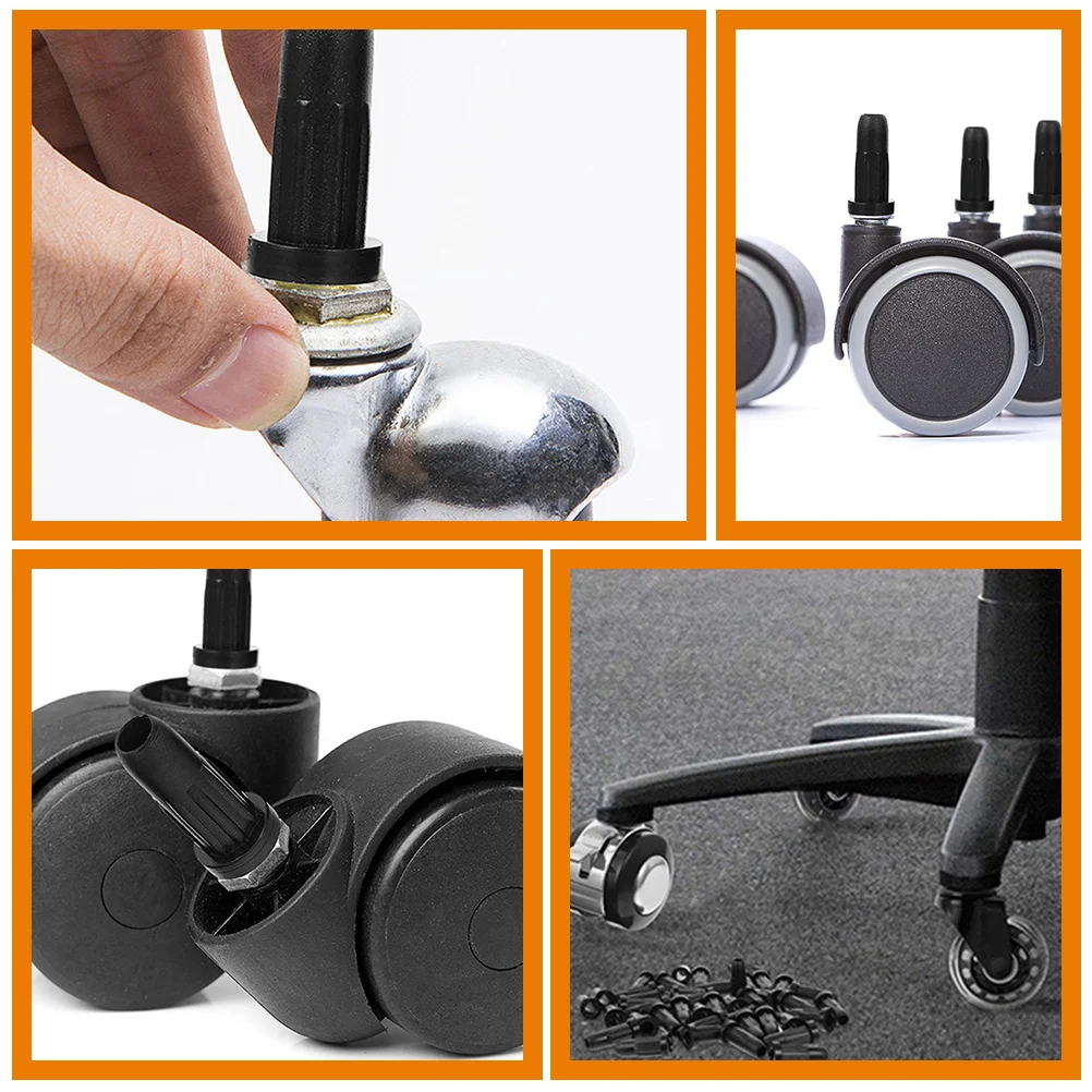 

12Pcs Chair Wheel Stopper Cover Protective Caps Chair Glide Protector for Office Home School Silent Wheel Stopper Case