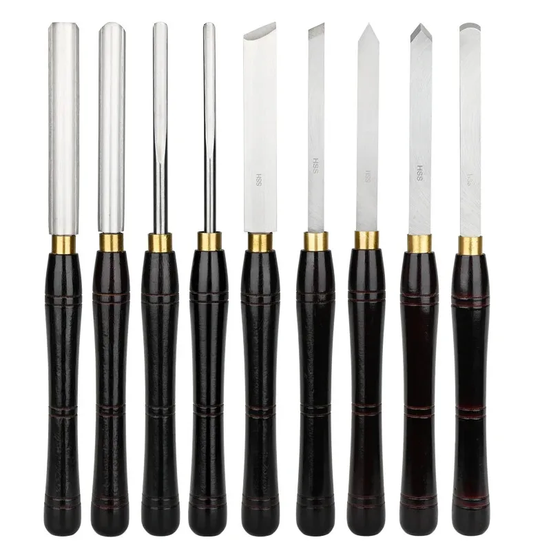 HSS Wood Lathe Turning Chisel Bowl Gouge Beech Wood Handle Woodworking Tools