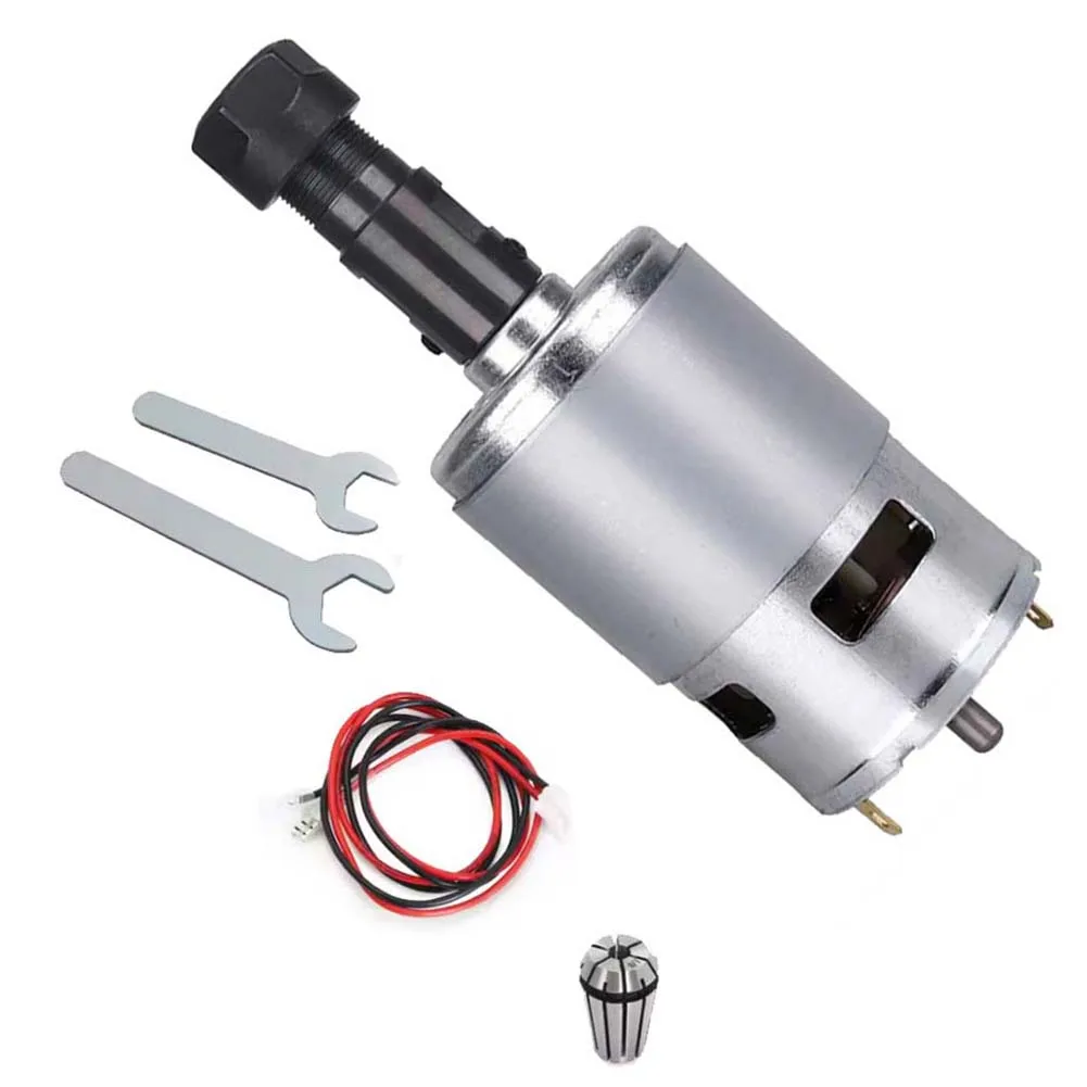 Motor Controller As Shown CNC 775 Spindle Motor Wide Voltage 12-24VDC Alloy Construction Body 5mm Shaft Diameter