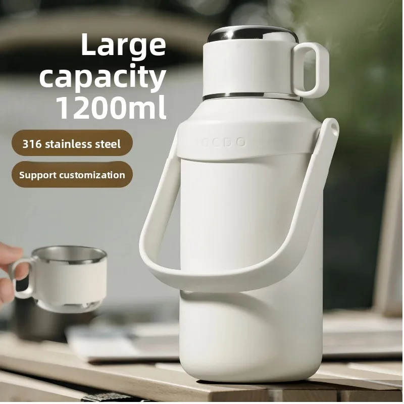 

High Quality 316 Stainless Steel Thermos Bottle Portable for Travel Gym Office Large Capacity