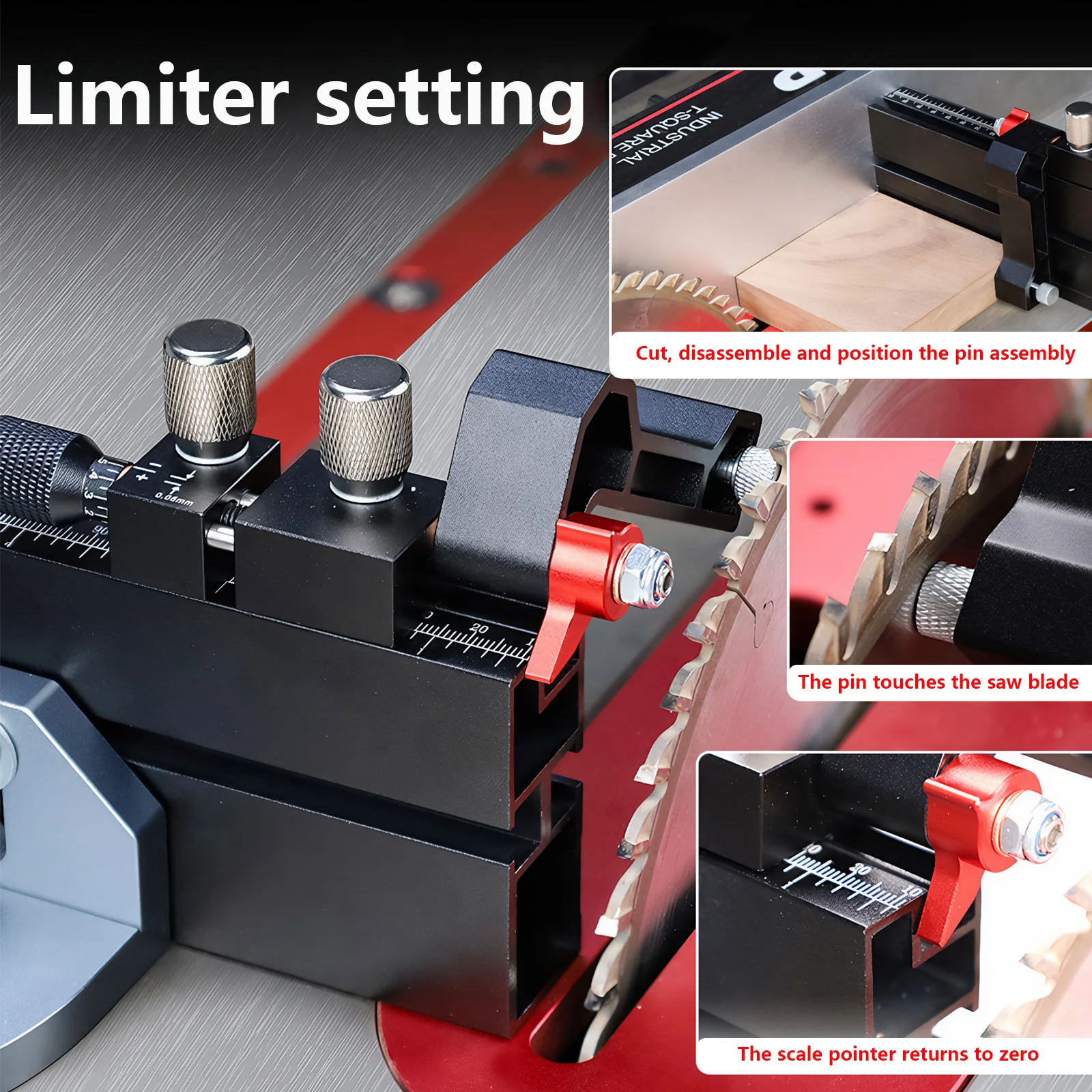 

11 Angle Stops Miter Gauge Adjustable Table Saw Precision Miter Gauge System Standard Slot 3/4 X 3/8 Inches Woodworking Tools