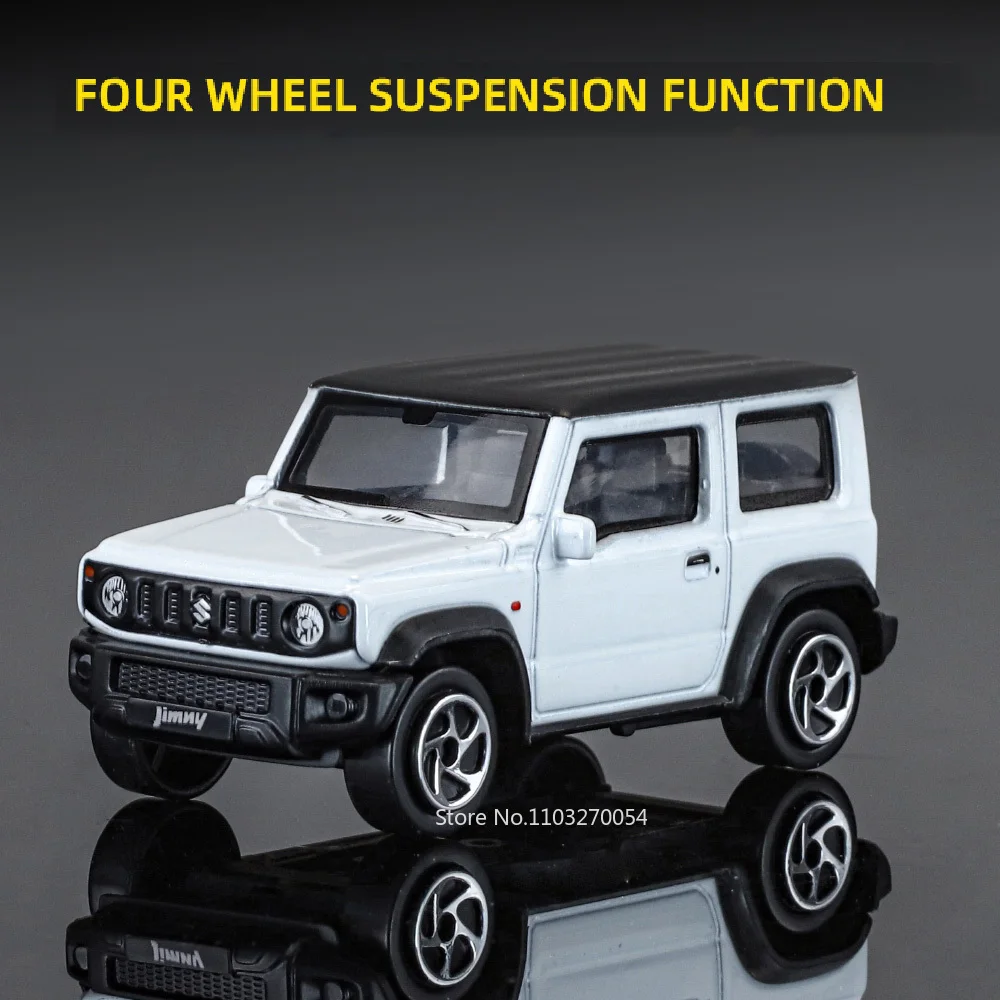 1:52 Suzuki Jimny 2021 Modello in lega Giocattoli Pressofuso Auto Pneumatici in gomma Corpo in metallo Ruote Scivolo Avanti Veicoli in miniatura Festival Regalo