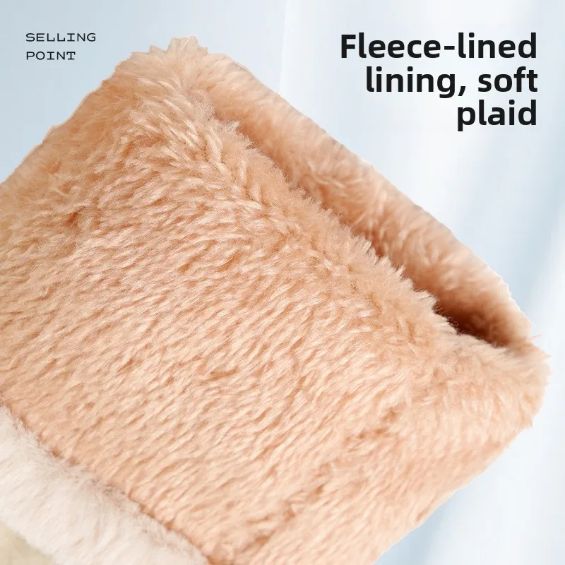 Premium Soft Warm Womens Autumn Winter German Velvet Thickened Touch Screen Windproof Coldproof Gloves for Outdoor Driving